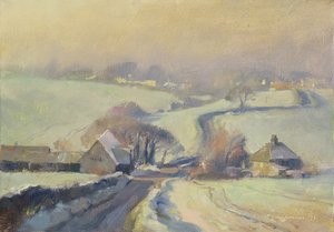 Frosty fields, Aston, 1991